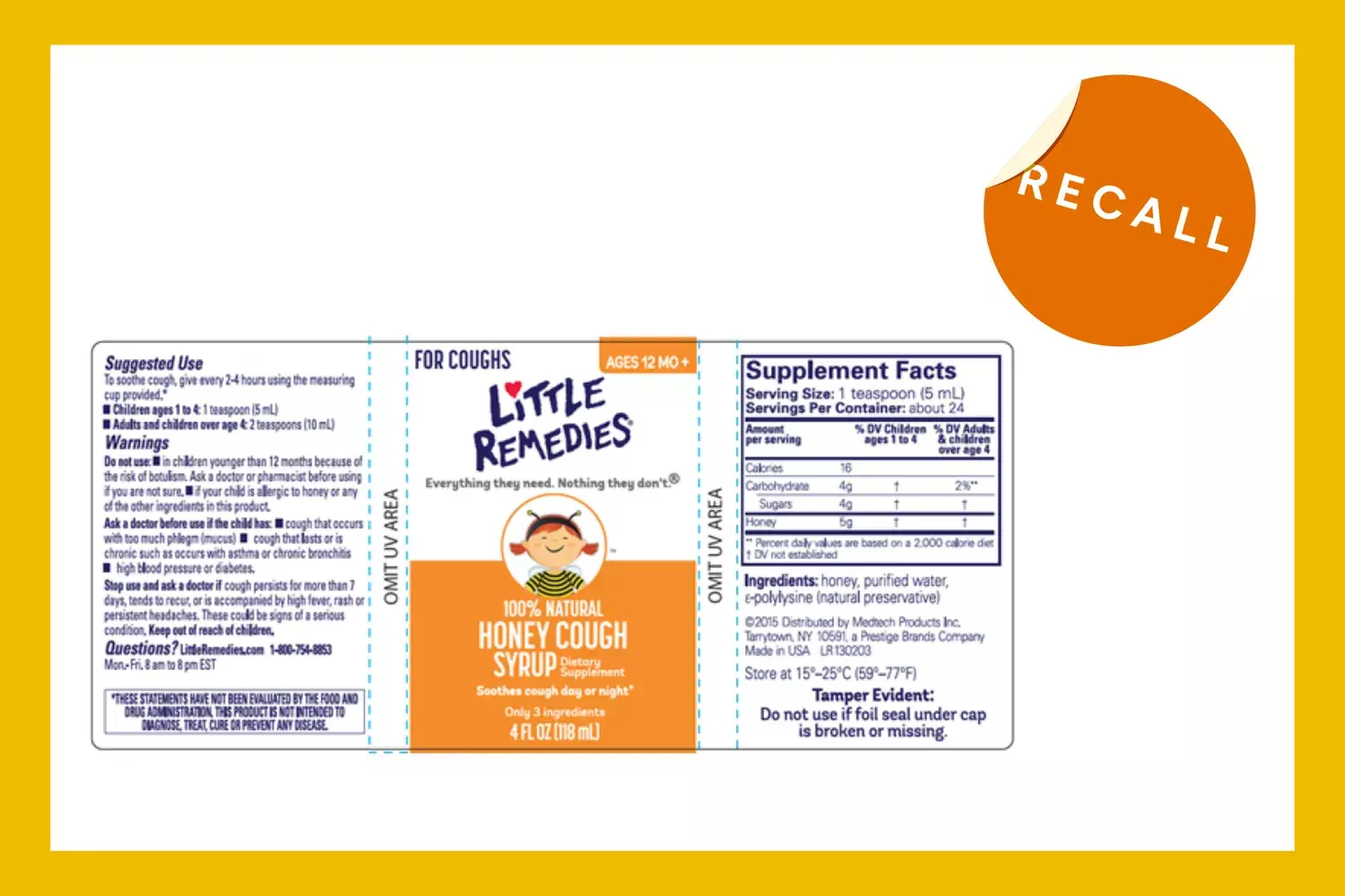 Little Remedies Honey Cough Syrup Recalled Nationwide Due to Contamination Risk