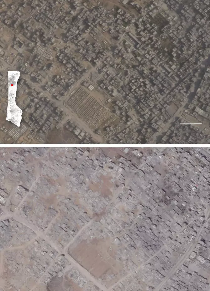 Gaza's Zeitoun Neighborhood Transformed into Desolate Landscape