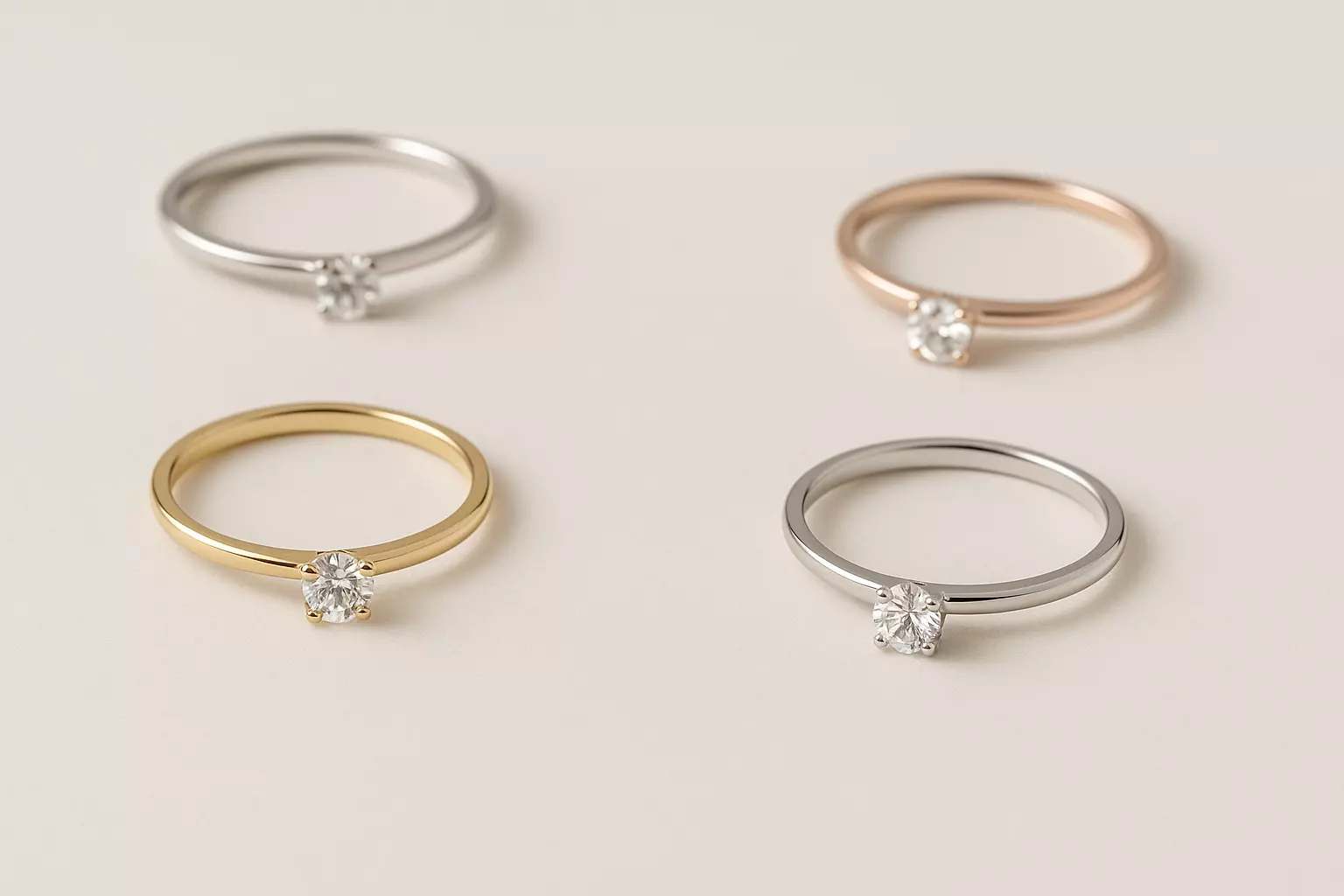 Diamond Rings with Minimalist Design
