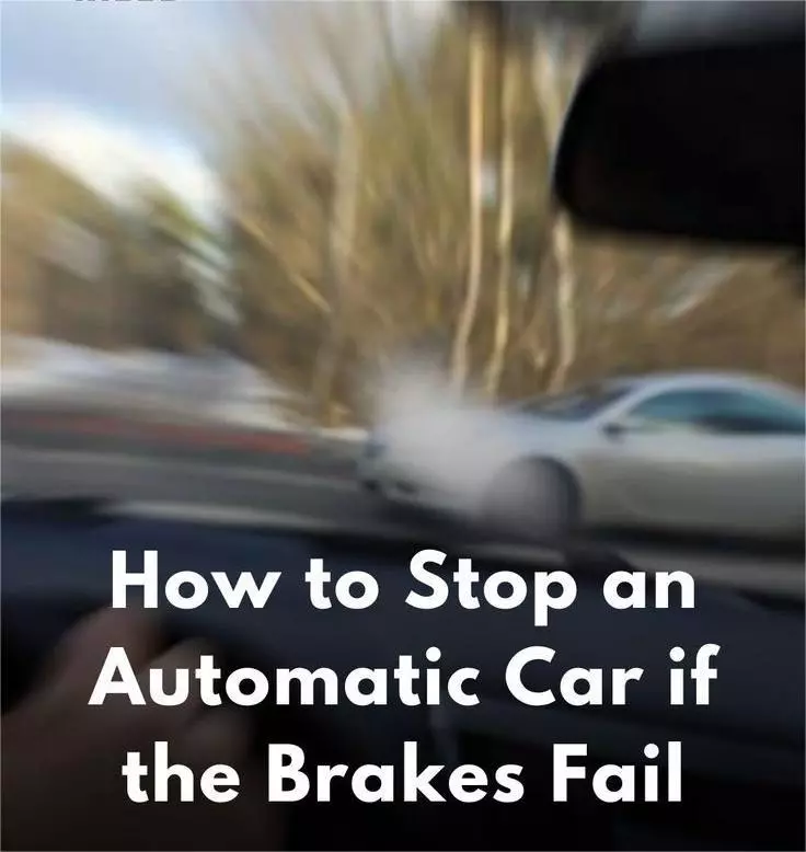 How to stop automotic car if the brakes fall