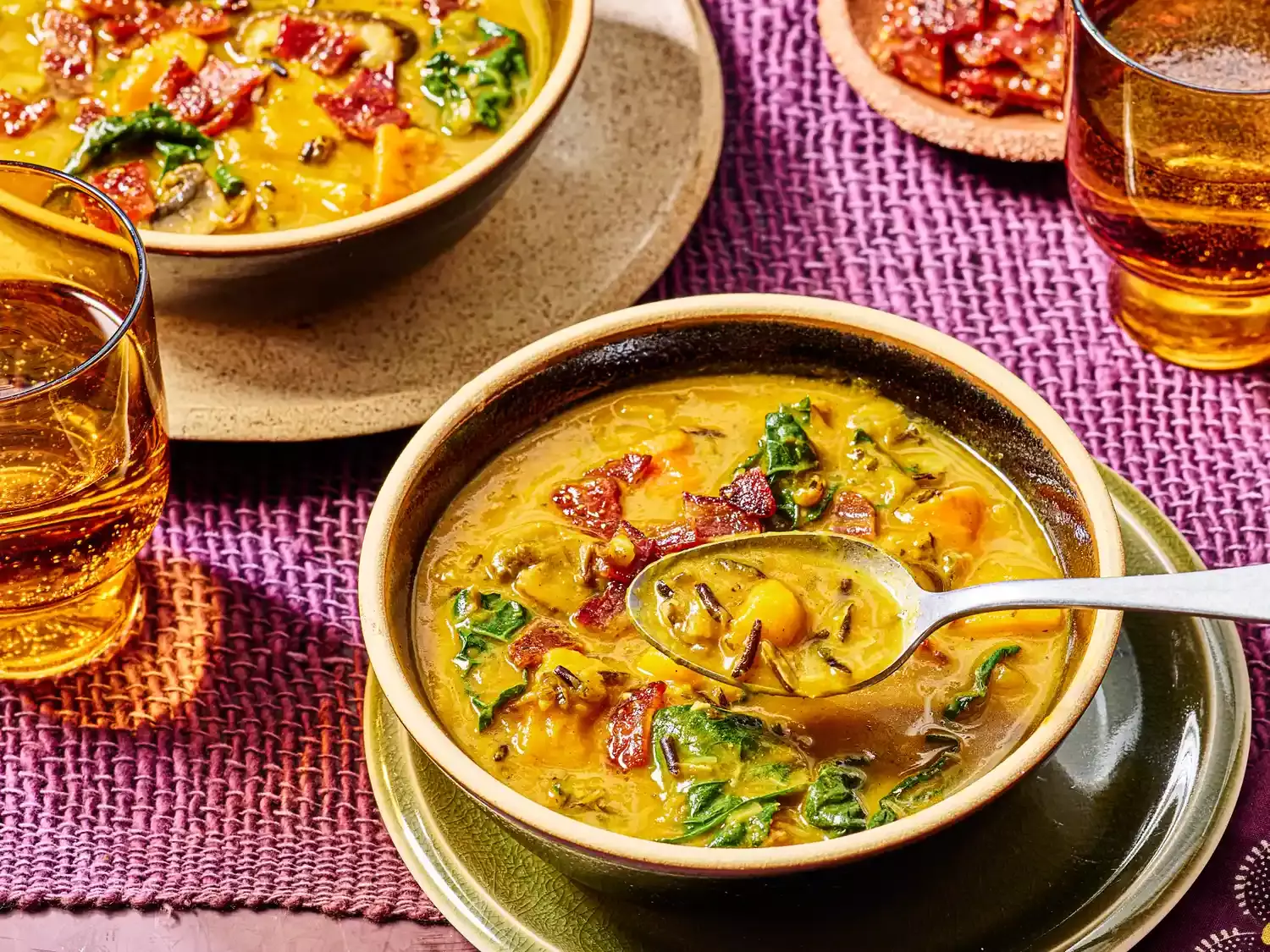 Hearty Autumnal Soup: Wild Rice & Pumpkin Delights