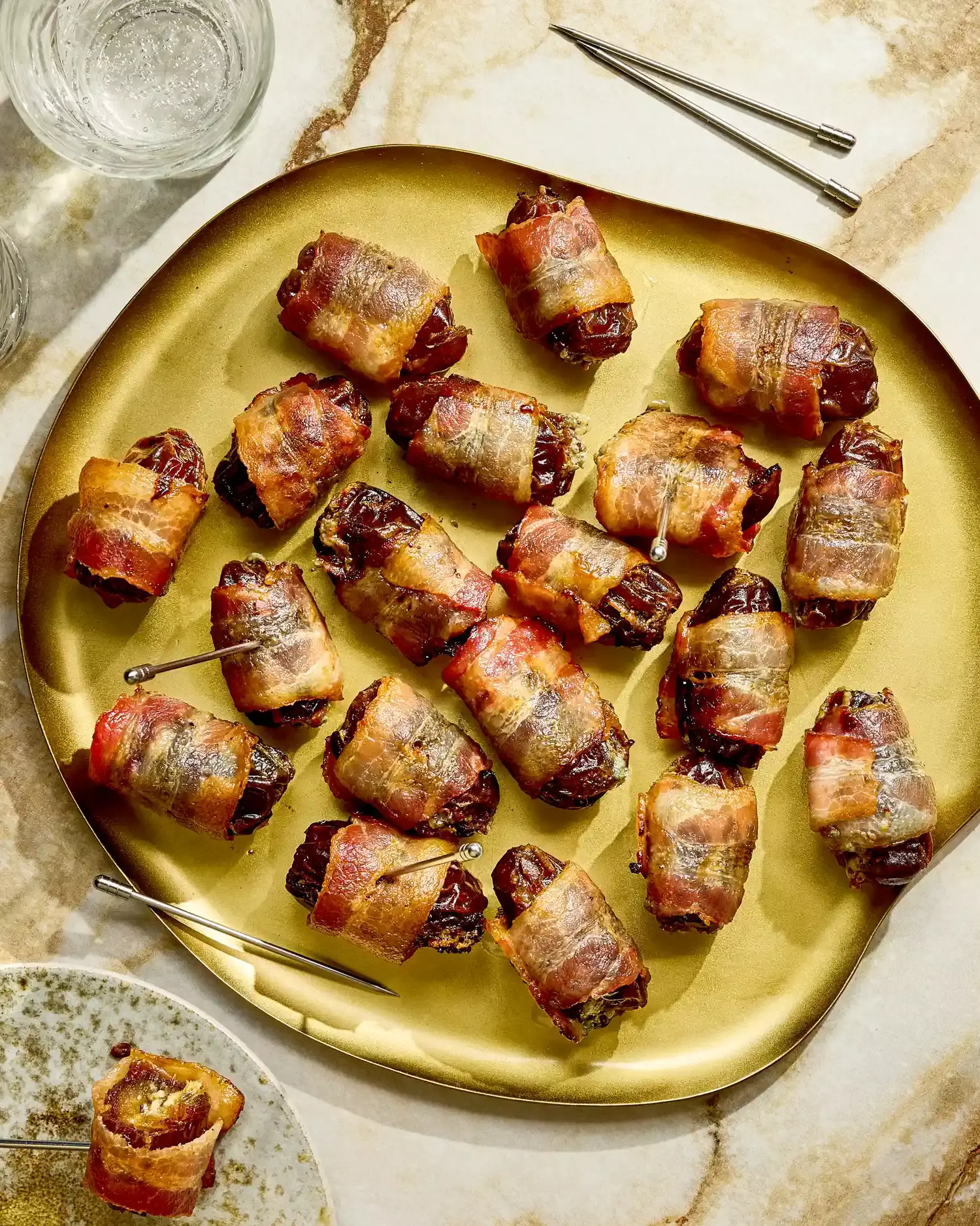Elevate Your Holiday Appetizers: Three-Ingredient Bacon-Wrapped Dates with Blue Cheese