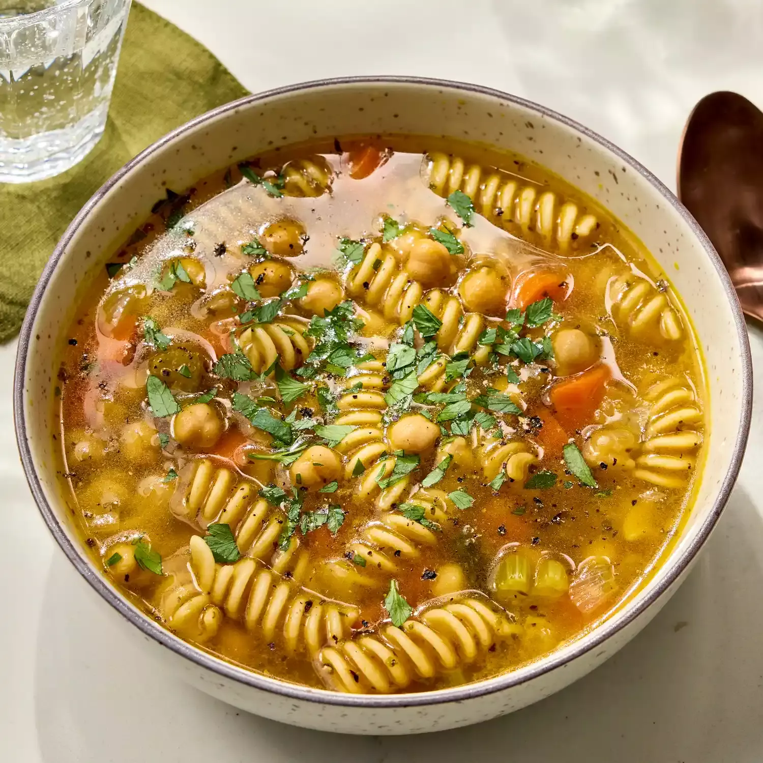 Hearty Chickpea Noodle Soup: A Wholesome 30-Minute Meal