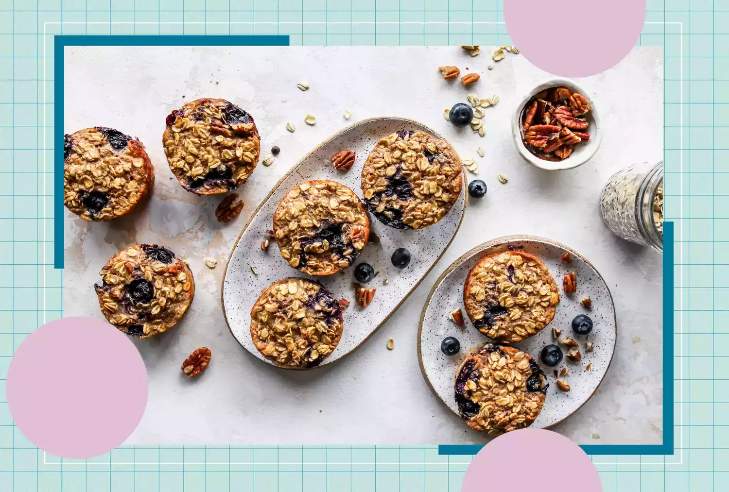 The Morning Snack for Digestive Health: Oatmeal Cups with Blueberries and Nuts