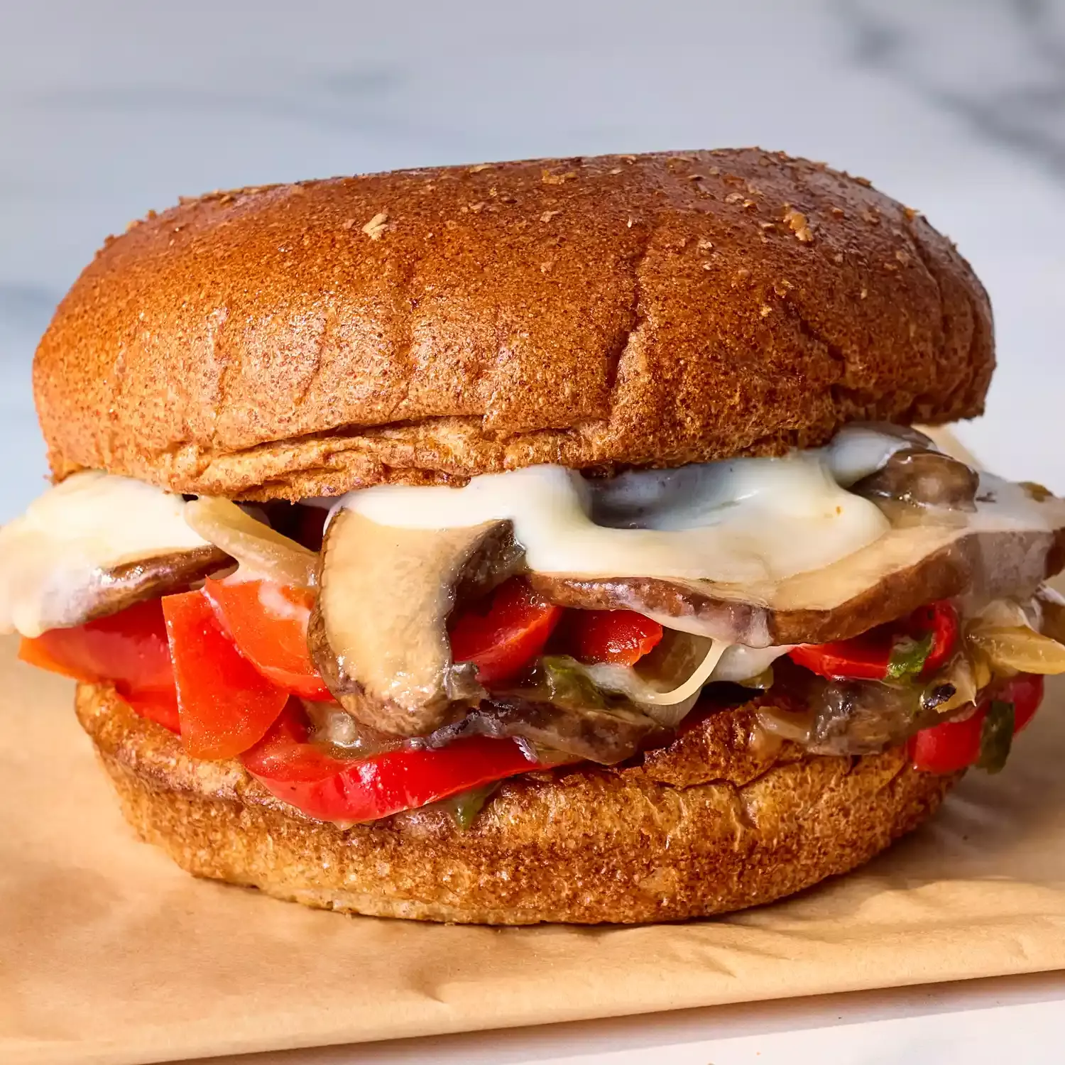 Vegetarian Portobello "Philly Cheese Steak" Sandwich: A Delightful and Healthy Twist