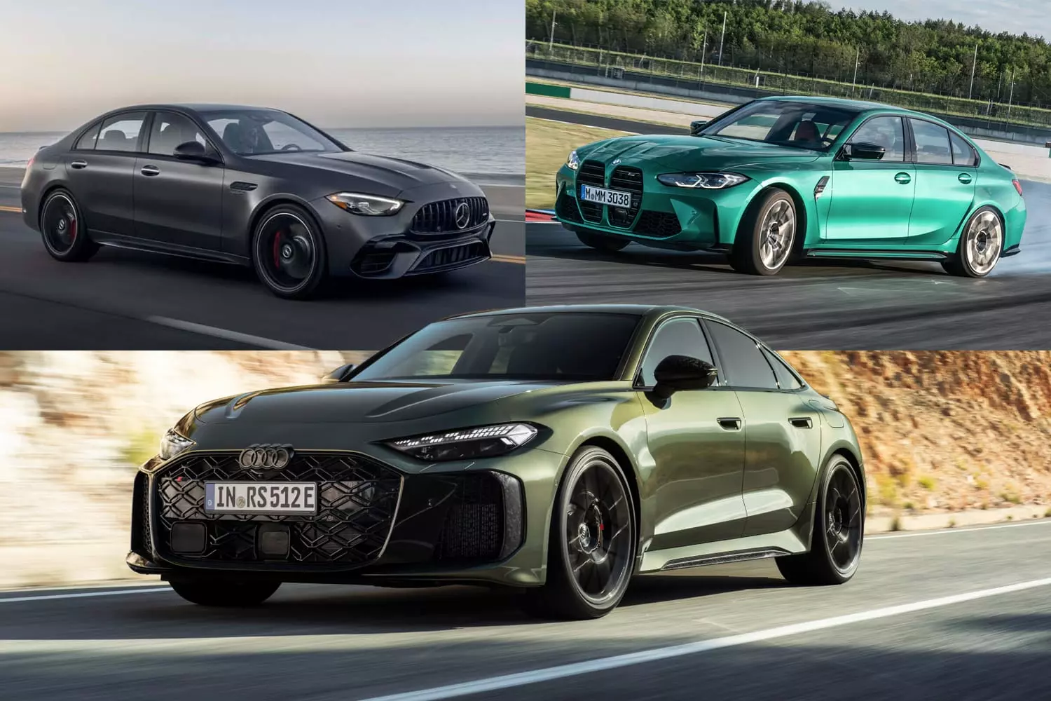 Audi RS 5, BMW M3, and Mercedes-AMG C63: A Performance Sedan Showdown