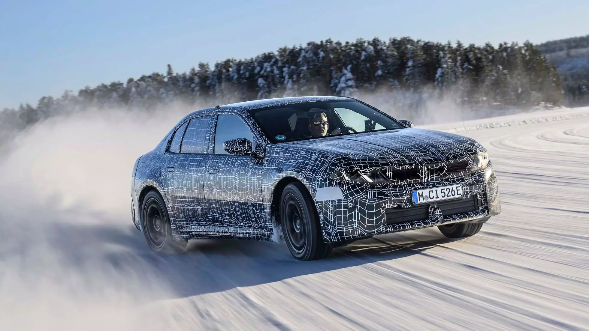 BMW i3 50 xDrive Prototype: Testing on Ice in Arjeplog, Sweden