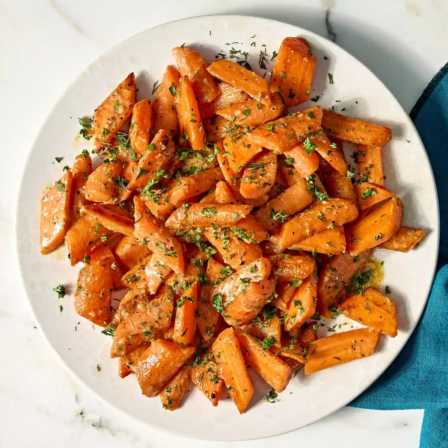 Flavorful Roasted Carrots with Zesty Mustard Vinaigrette