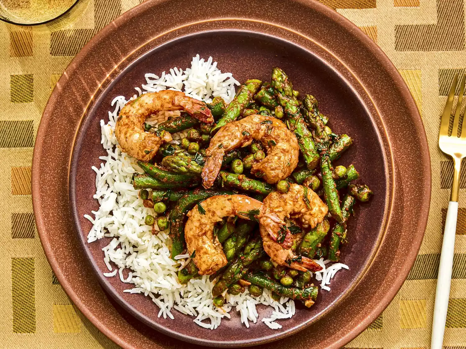 Quick Shrimp and Vegetable Skillet with Chermoula