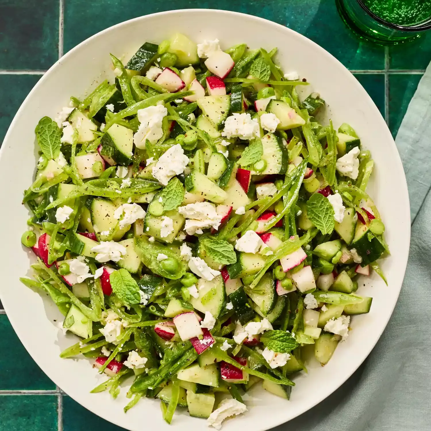 Crisp Cucumber, Radish & Snap Pea Salad