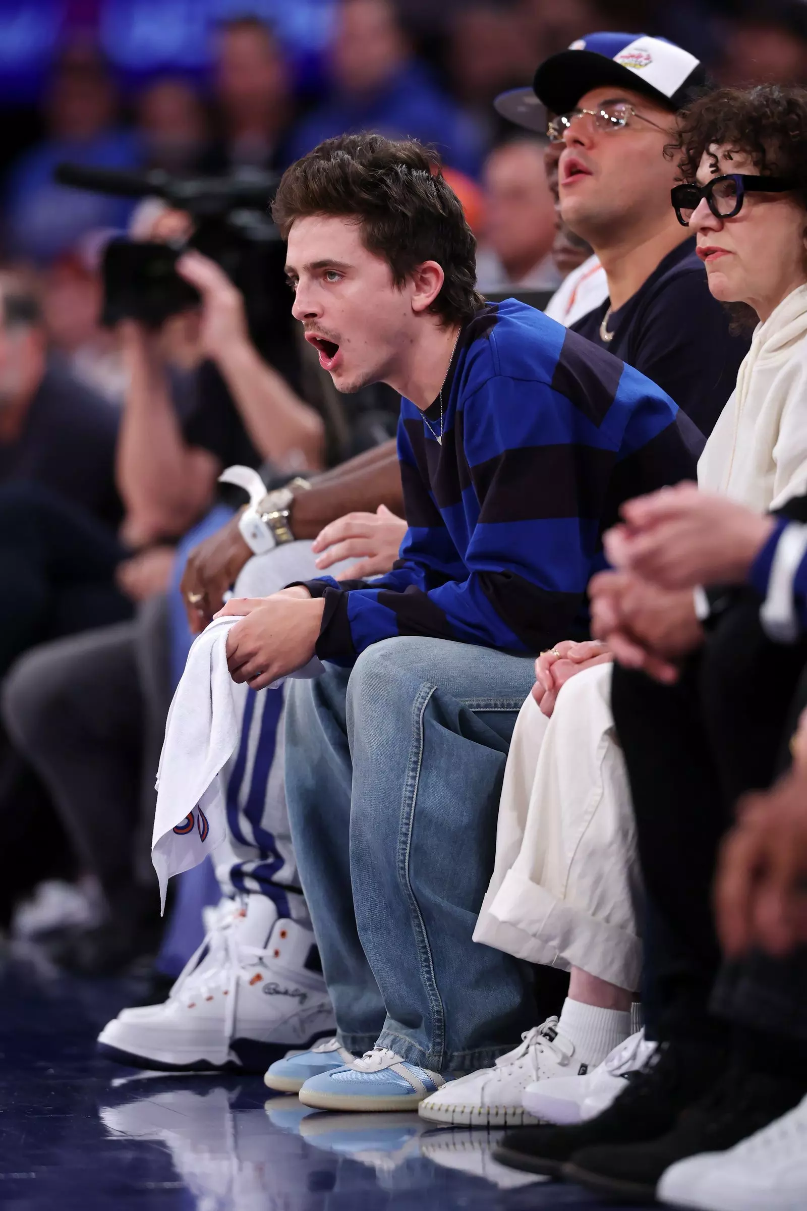 Timothée Chalamet's NBA Playoff Style Statement