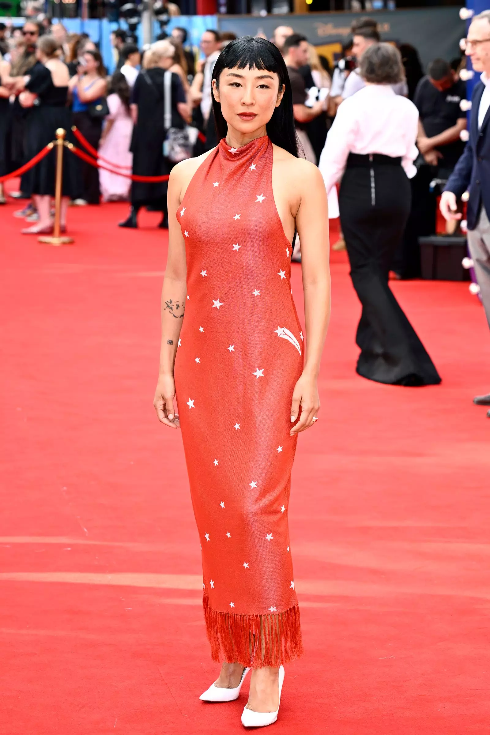Greta Lee's Refined Style Shines on 'Toy Story 5' Press Tour