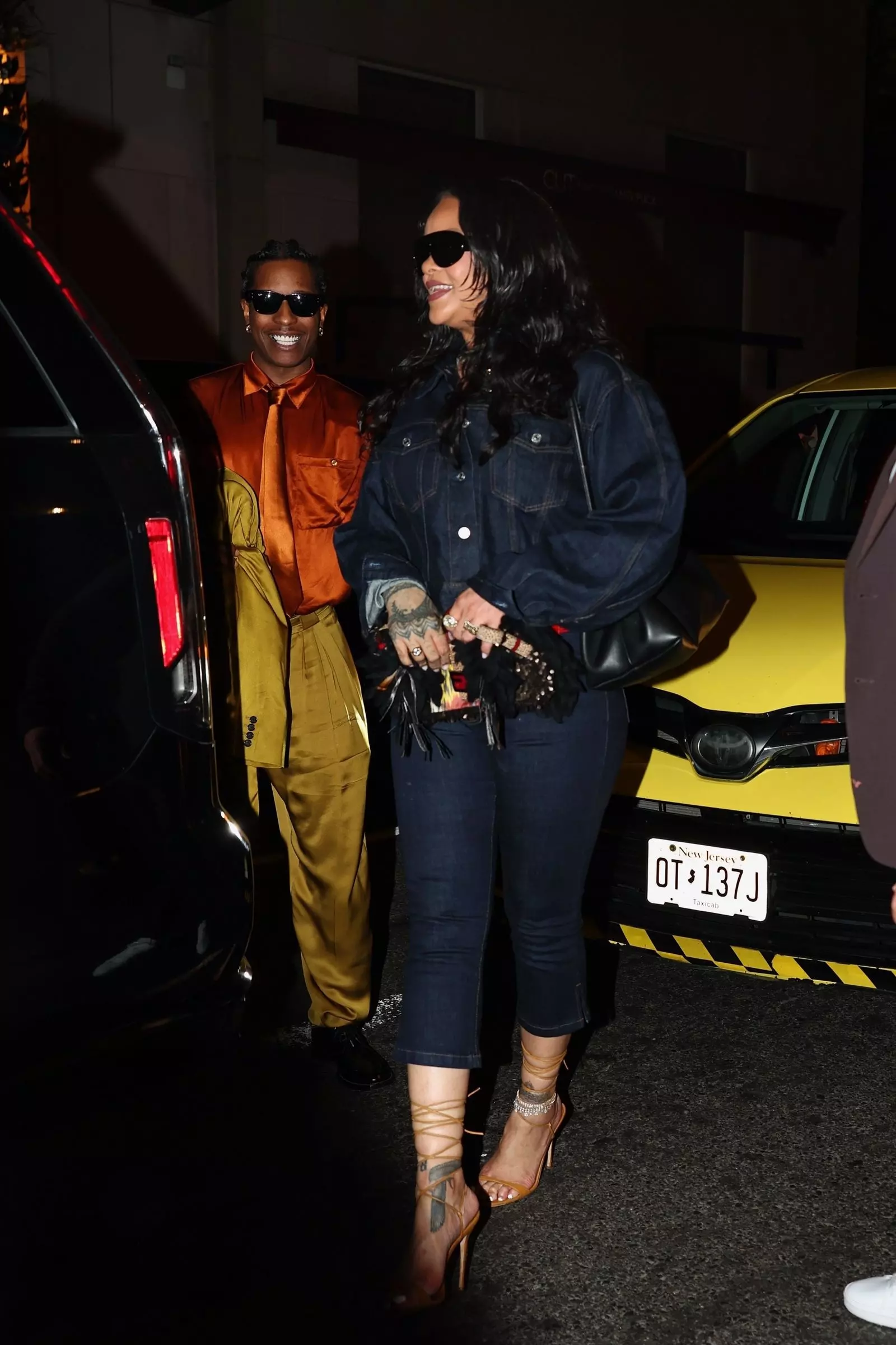 Rihanna and A$AP Rocky's Coordinated Knicks-Inspired Style