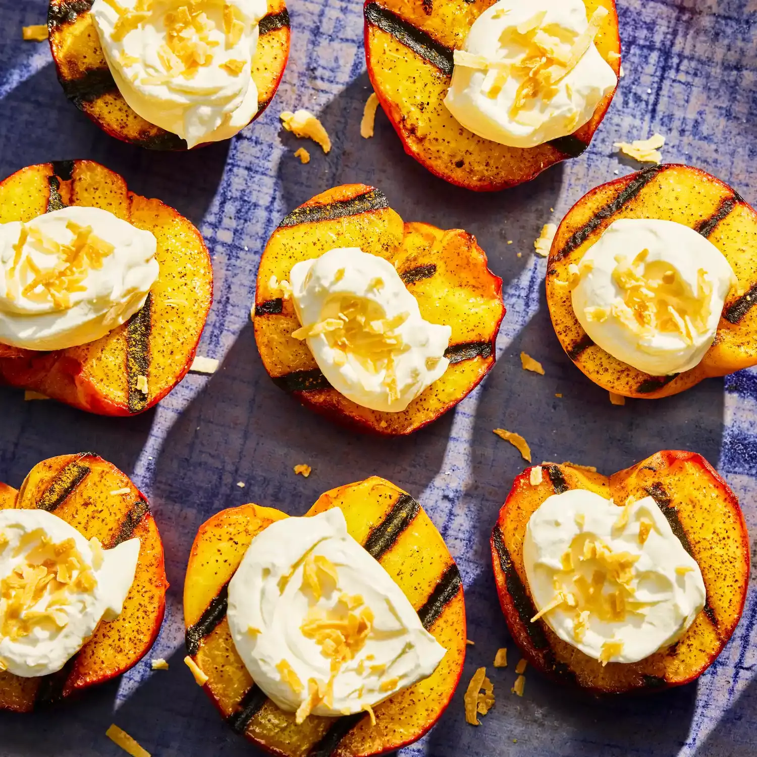 Effortless Grilled Peaches with Coconut Whipped Cream