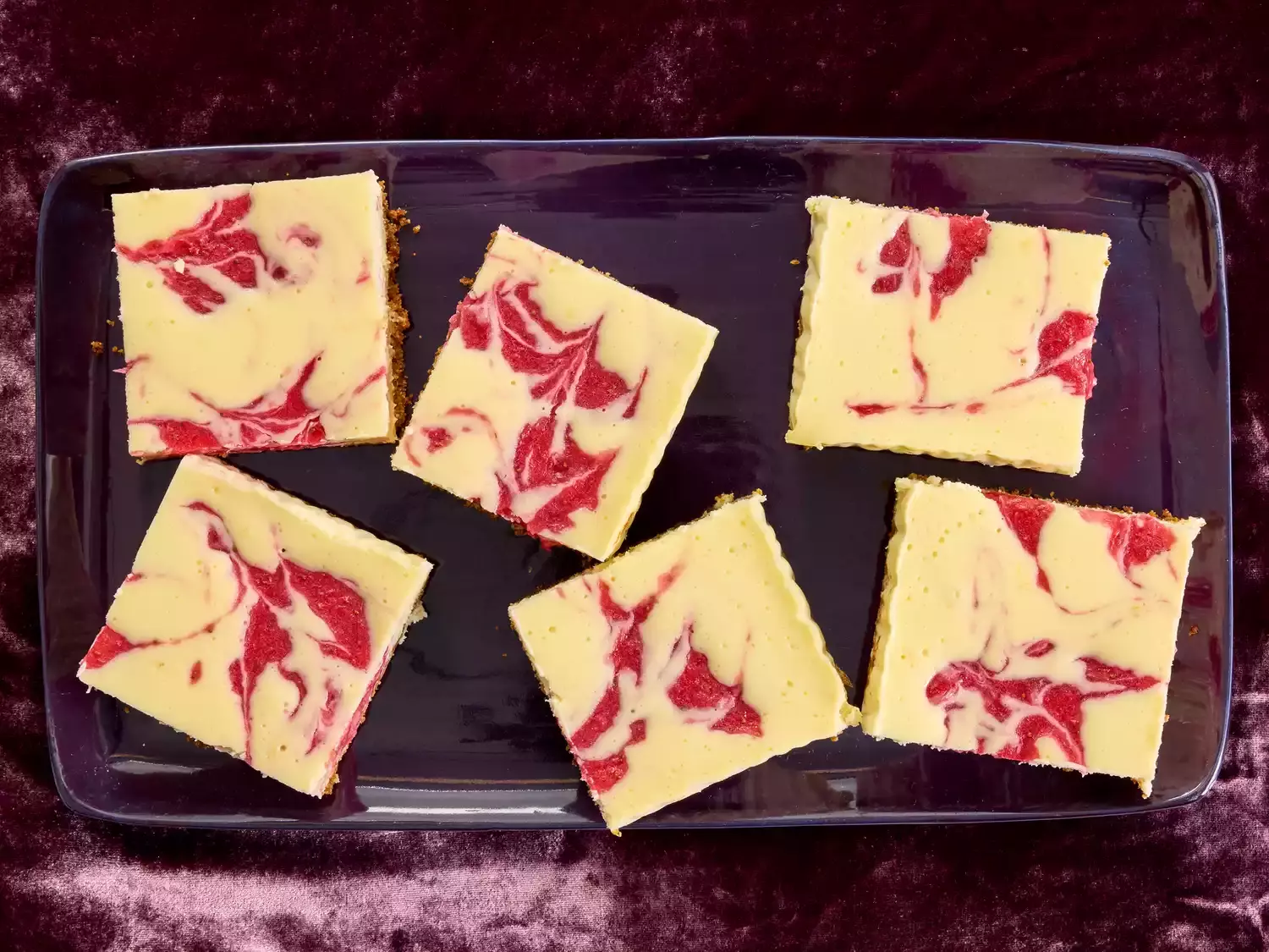 Delectable Strawberry & Goat Cheese Cheesecake Squares