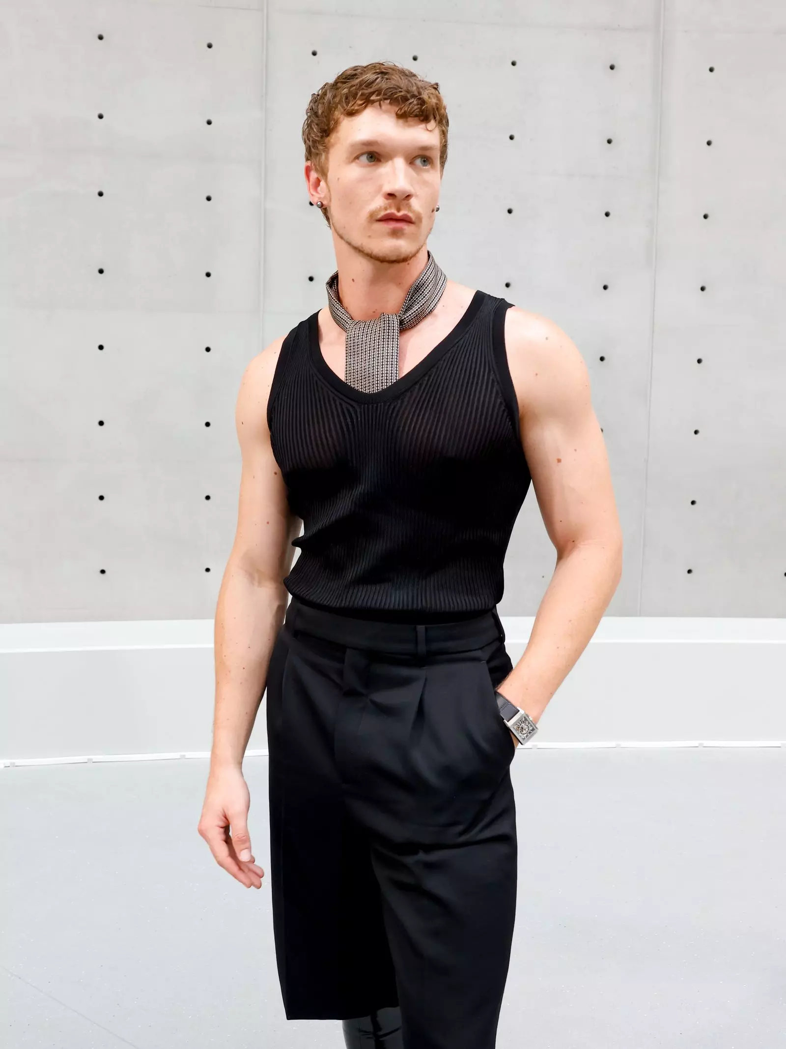 Connor Storrie's Unexpected Watch Choice at Saint Laurent Show