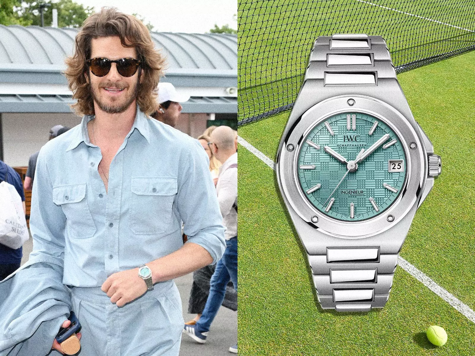 Andrew Garfield's Wimbledon Style: A Blue-Toned IWC Ingenieur Steals the Show