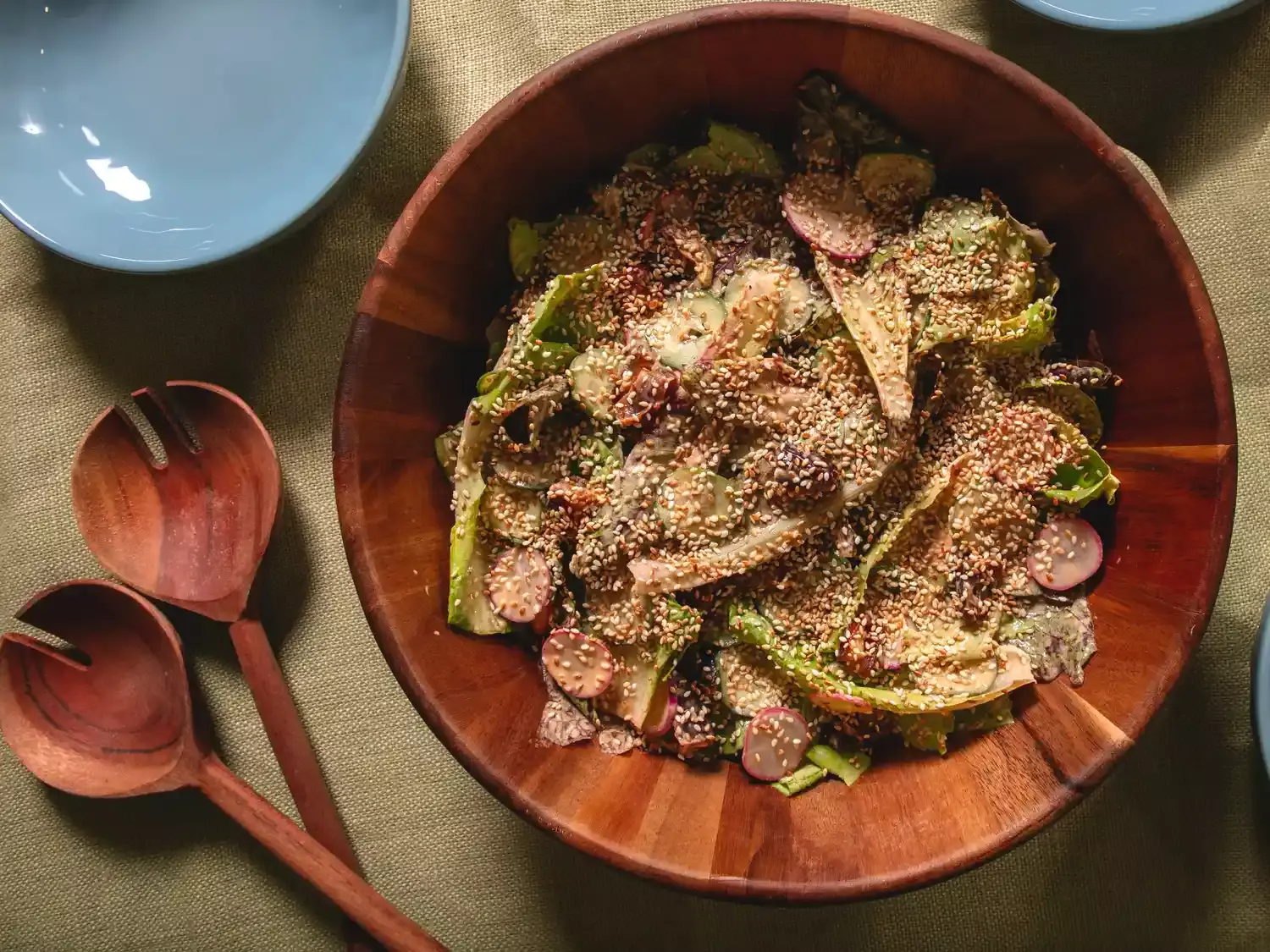 A Vibrant Date Salad with Spicy Tahini-Yogurt Dressing