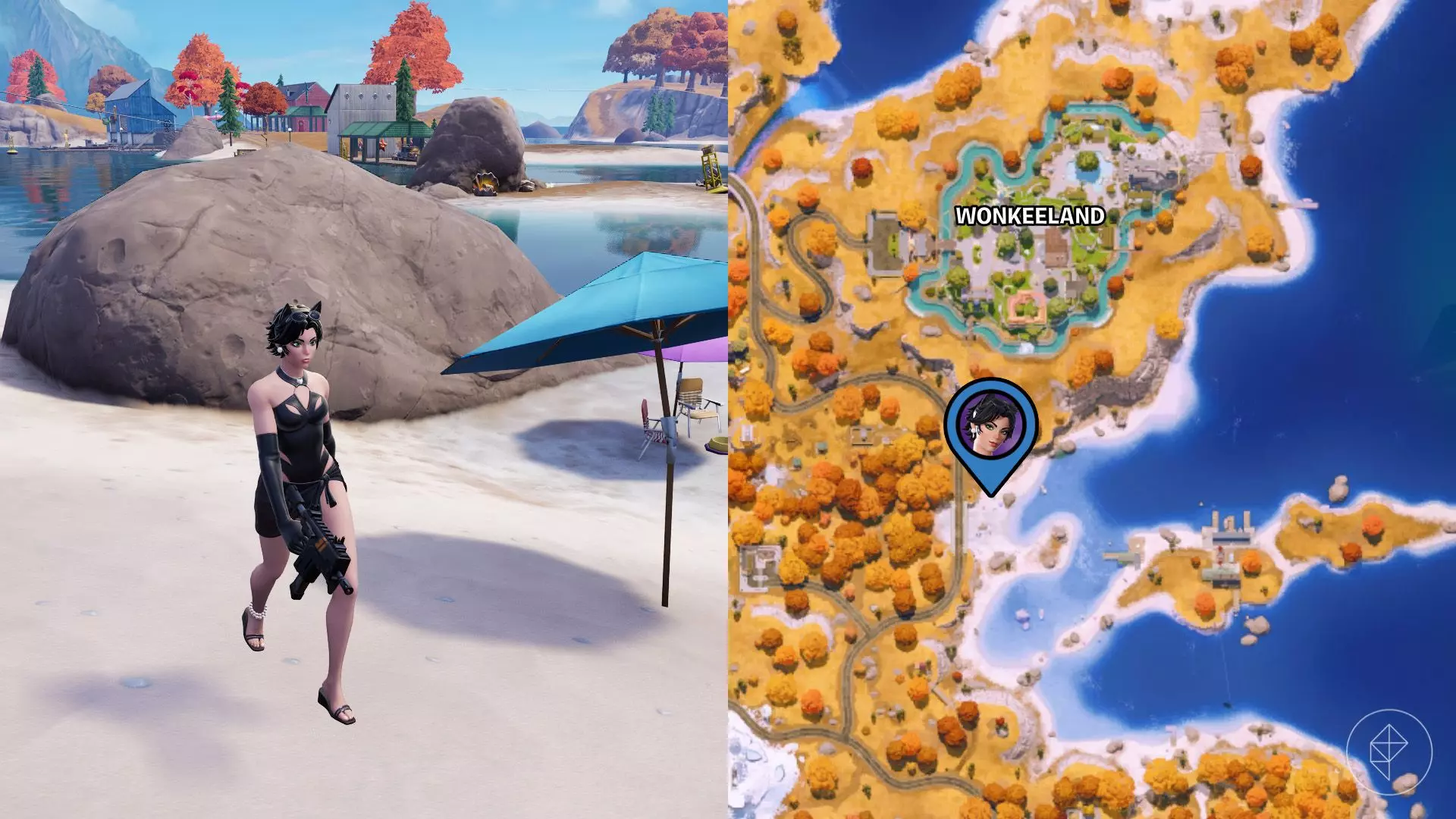 Locating Catwoman in Fortnite Chapter 7 Season 3