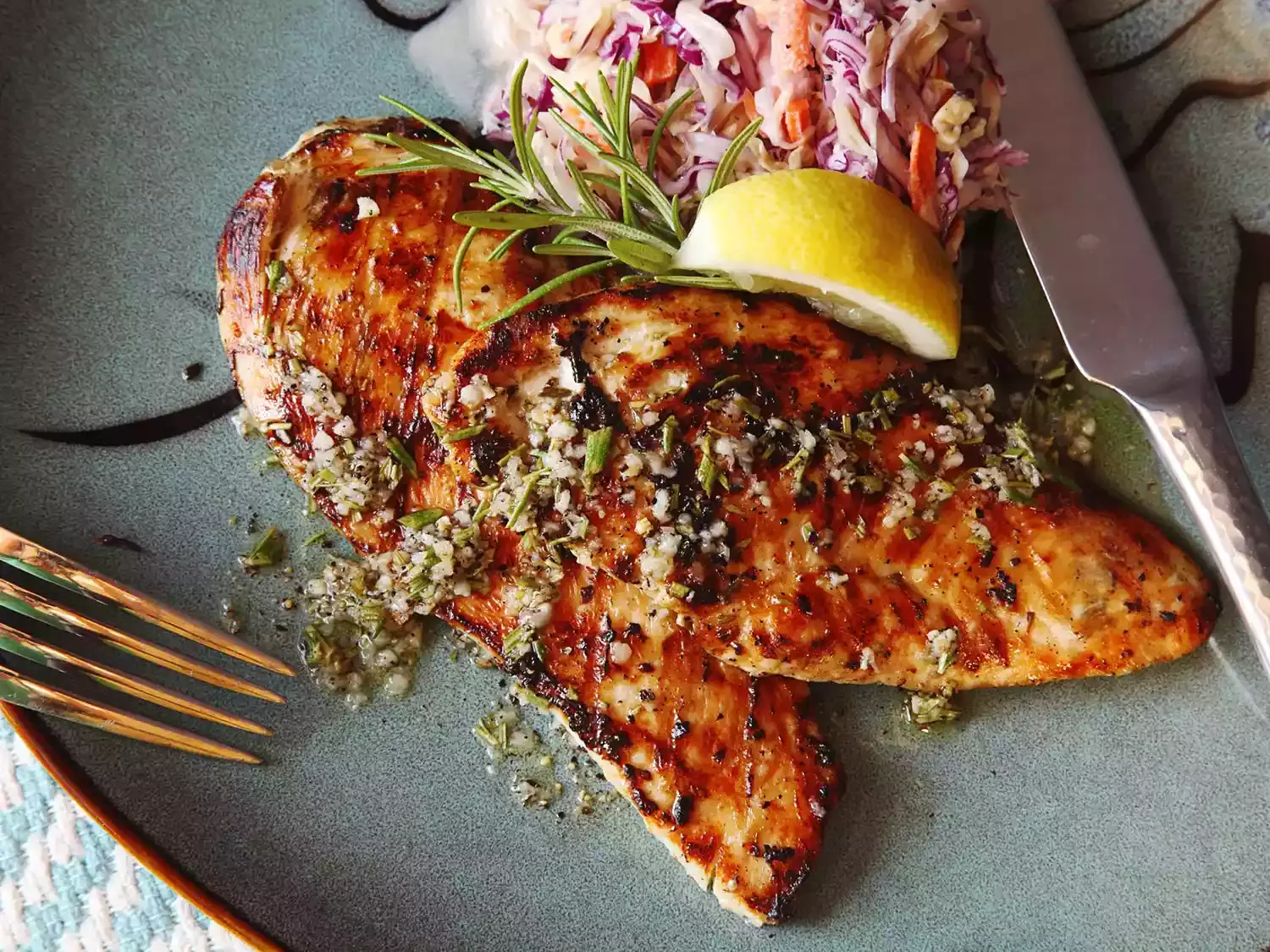 Rapid Grilled Chicken Cutlets with Herb-Citrus Dressing