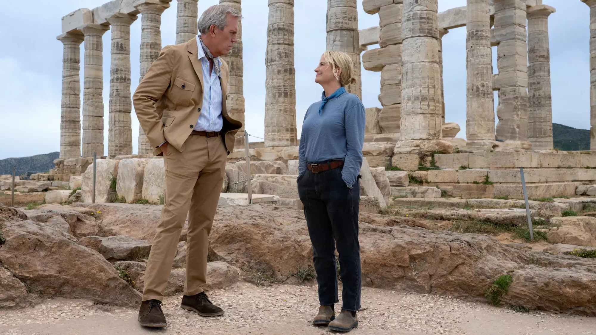 Peacock Unveils First Look at 'Dig' Featuring Hugh Laurie and Amy Poehler