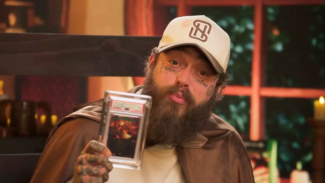 Post Malone Plays with His Rare 'One Ring' Magic Card
