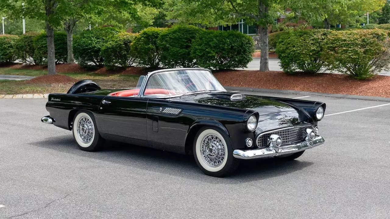 Rare 1956 Ford Thunderbird with Low Indicated Mileage Hits the Auction Block