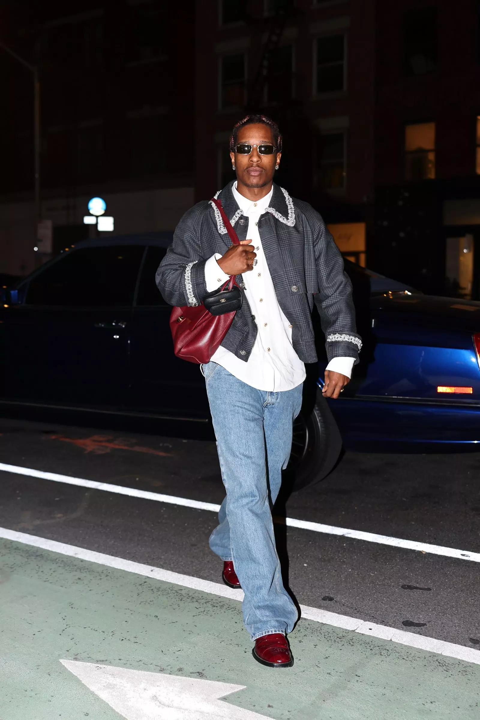 A$AP Rocky Channels Rihanna's Signature Double-Bag Chanel Style in New York