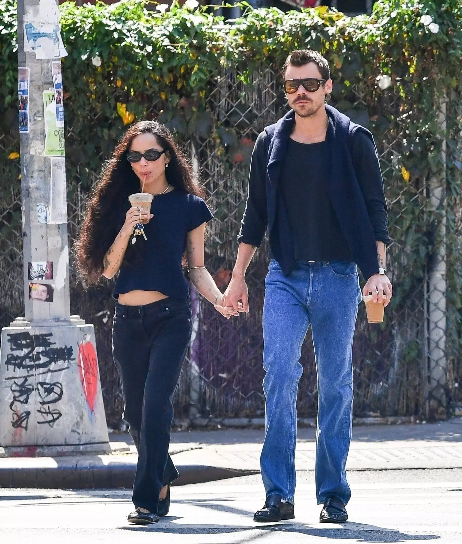 Zoë Kravitz Embraces Low-Rise Kick Flare Jeans in New York