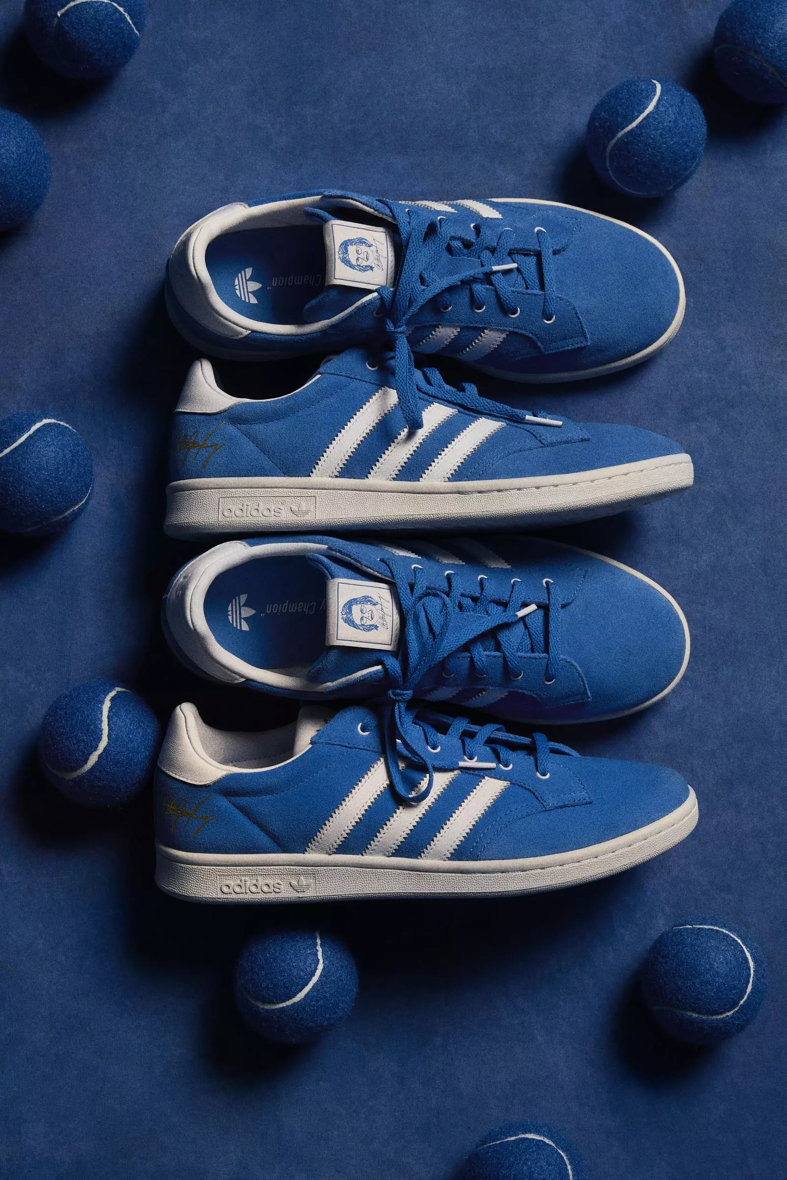Adidas Revives Billie Jean King's Iconic Blue Suede Tennis Shoes