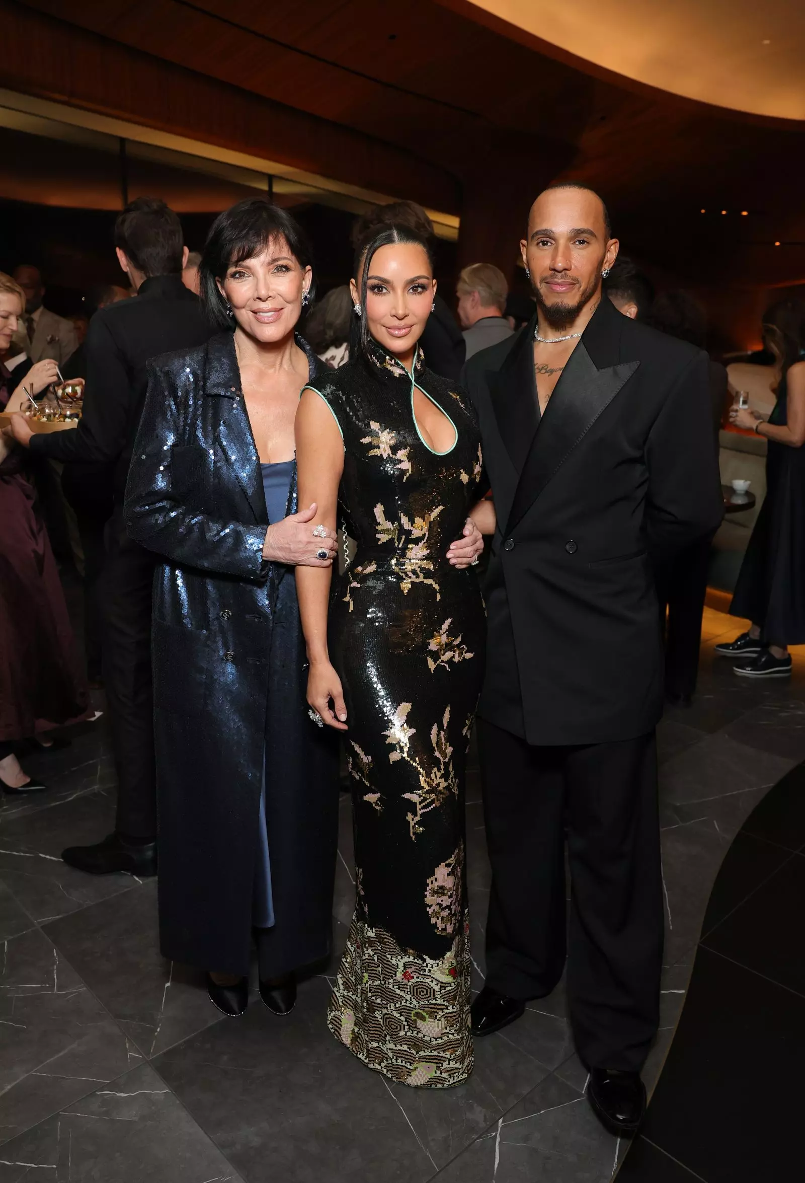 Kim Kardashian and Lewis Hamilton Dazzle at Lucas Museum Opening