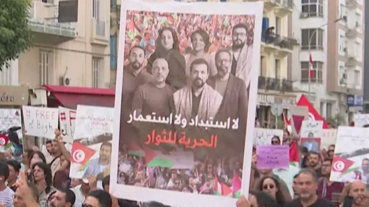 Protests Erupt in Tunisia for Release of Gaza Aid Activists