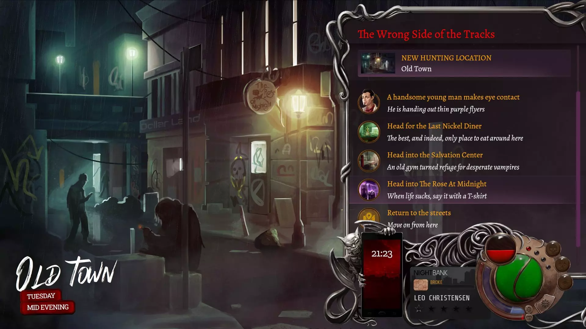 Nighthawks: A Text-Based Vampire RPG with Deep Narrative and Moral Quandaries