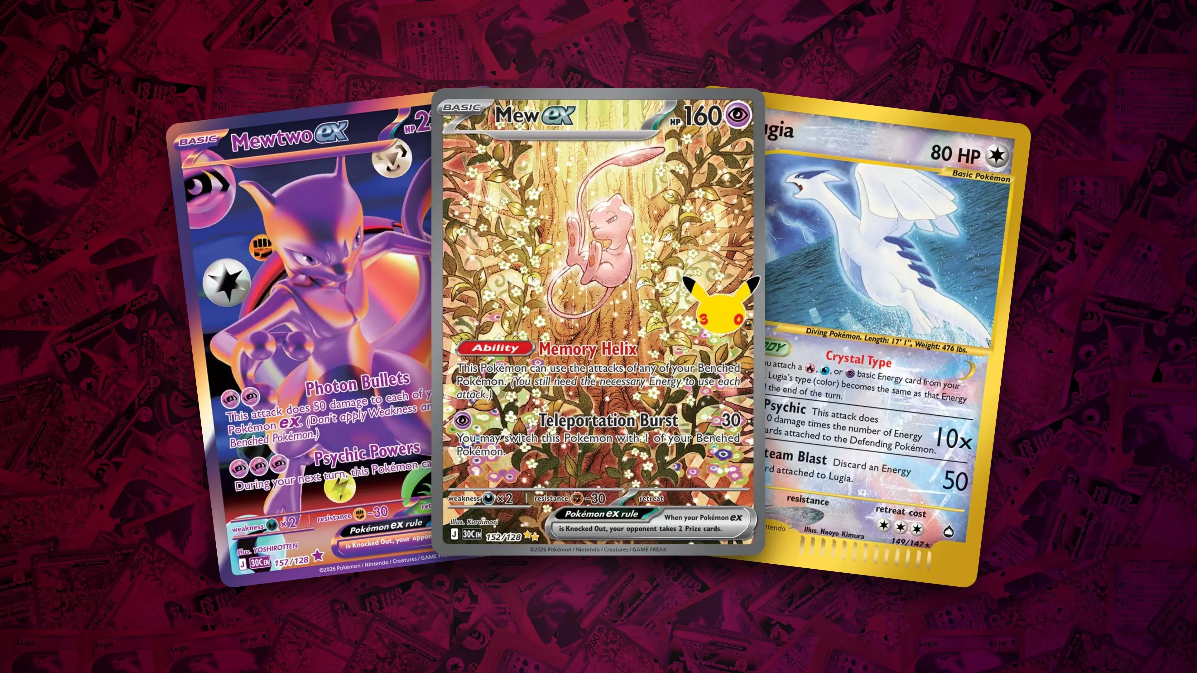 Top-Valued Cards from Pokémon TCG: 30th Celebration