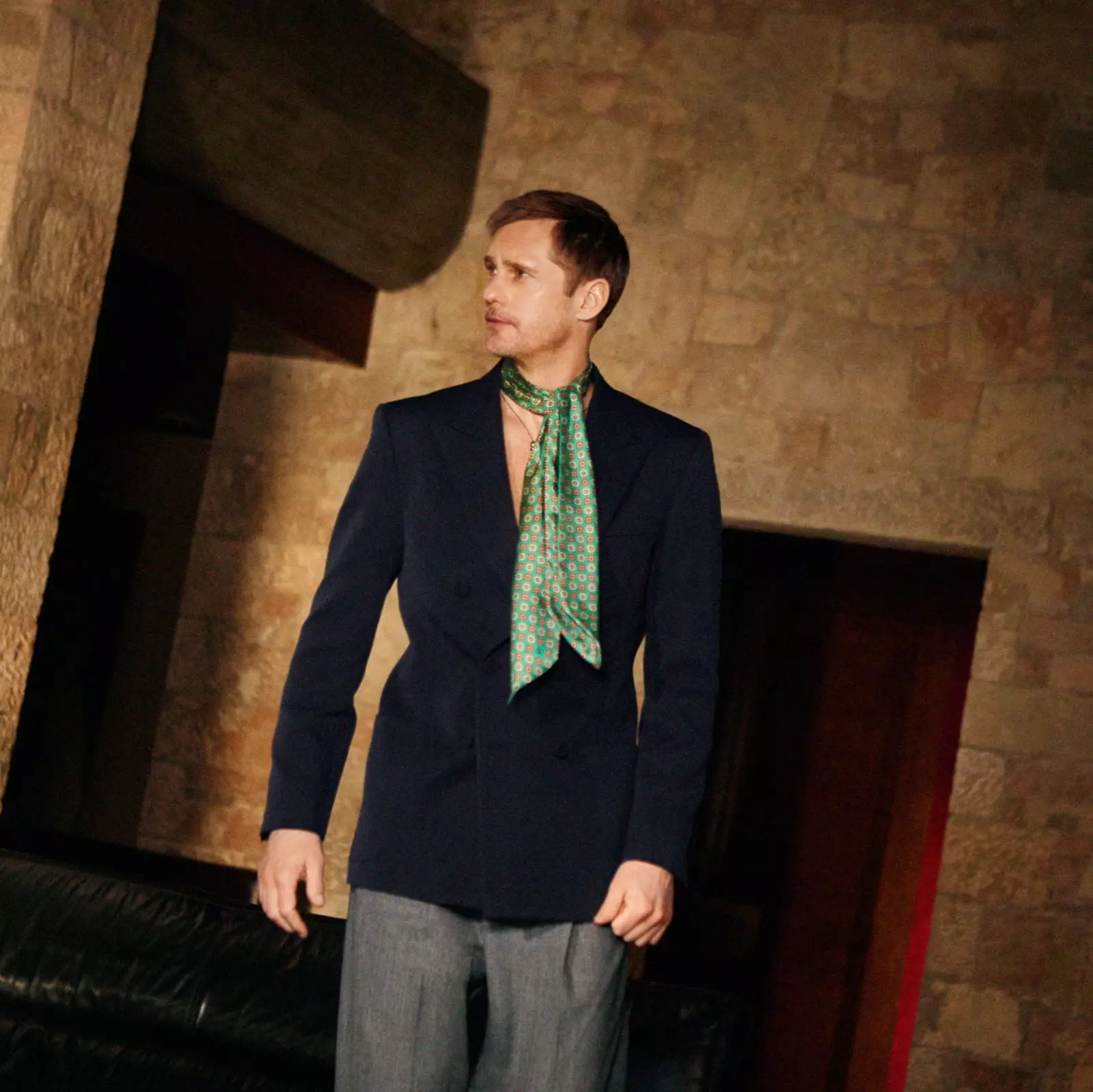 Alexander Skarsgård Embodies Valentino's New Fragrance and Unconventional Style