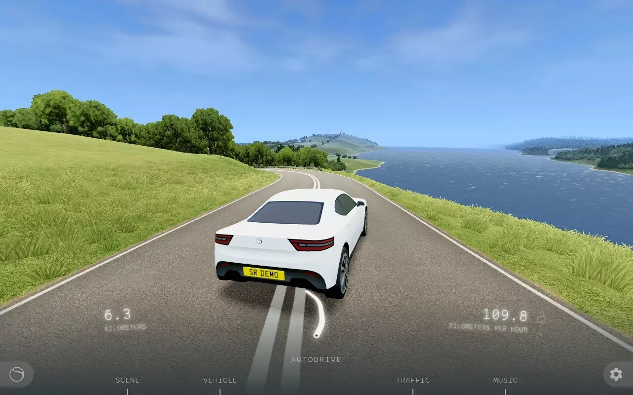 Innovative UI in 'Slow Roads' Driving Game