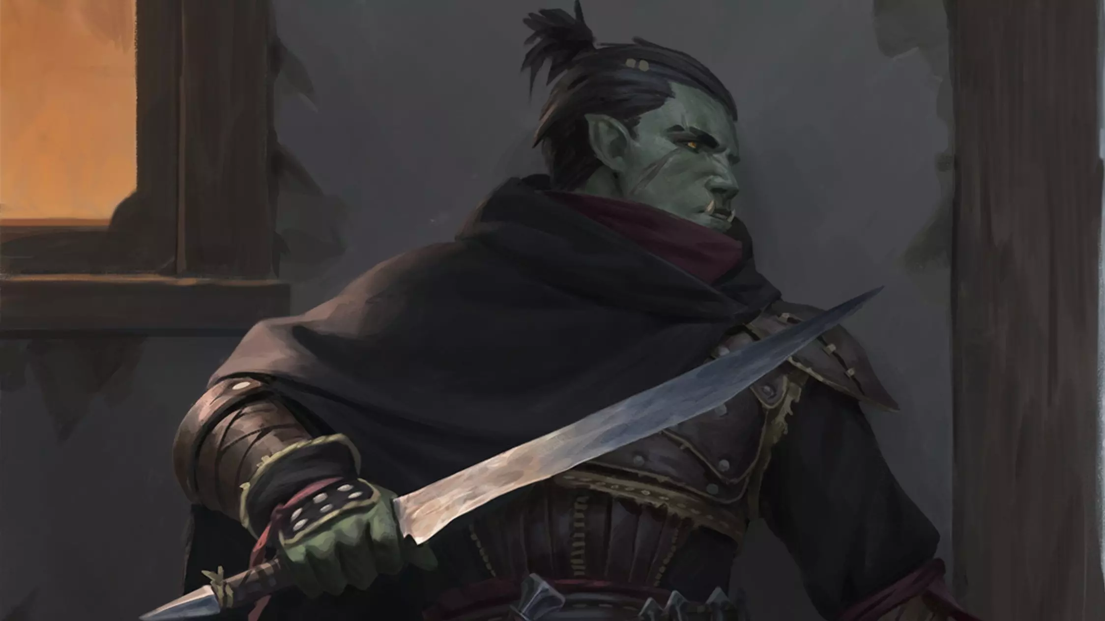 A Tribute to Iconic RPG Character Art: The Orc Assassin Portrait from Pathfinder: Kingmaker