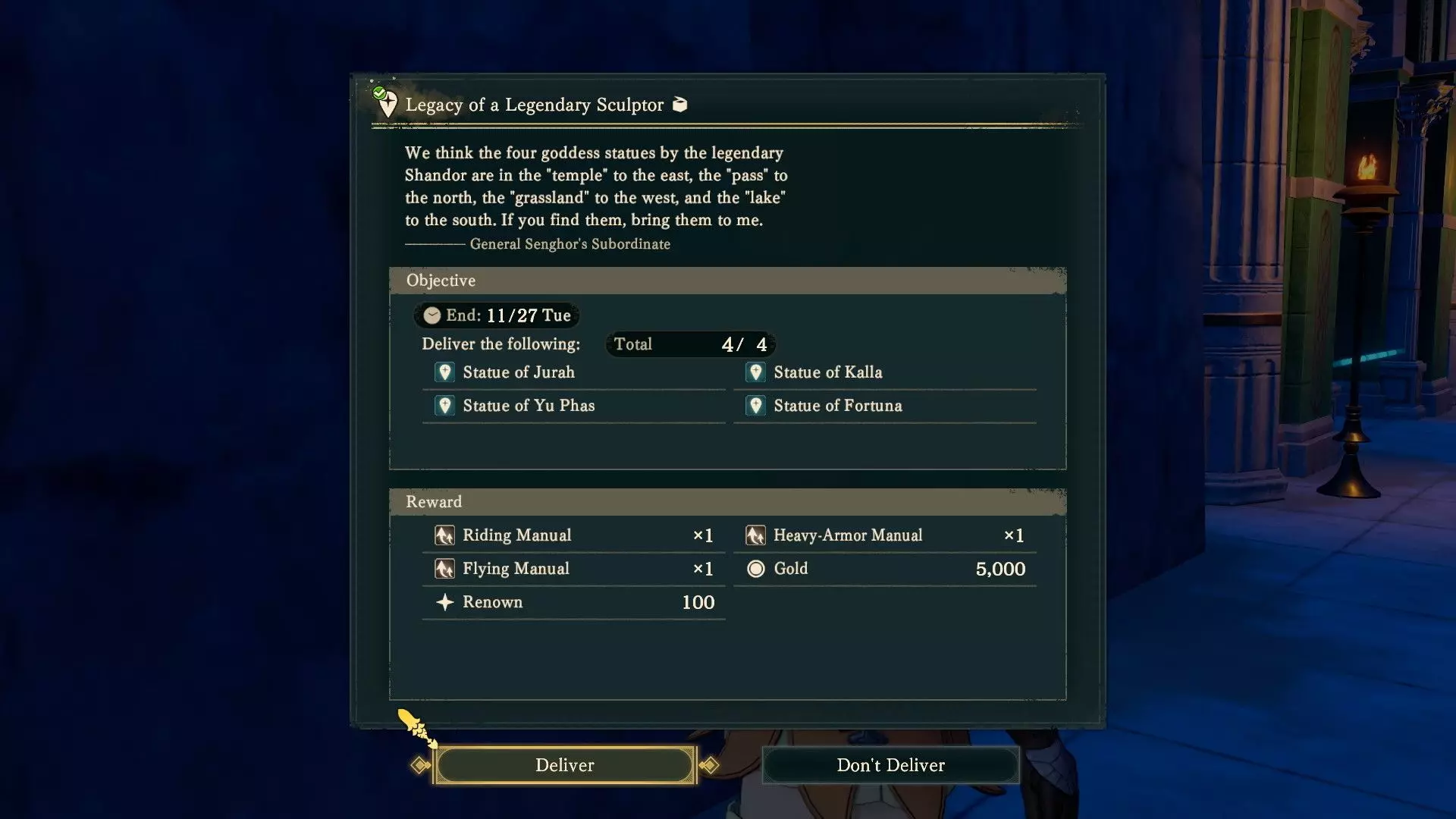 Unveiling the Statues: A Guide to 'Legacy of a Legendary Sculptor' in Fire Emblem: Fortune's Weave