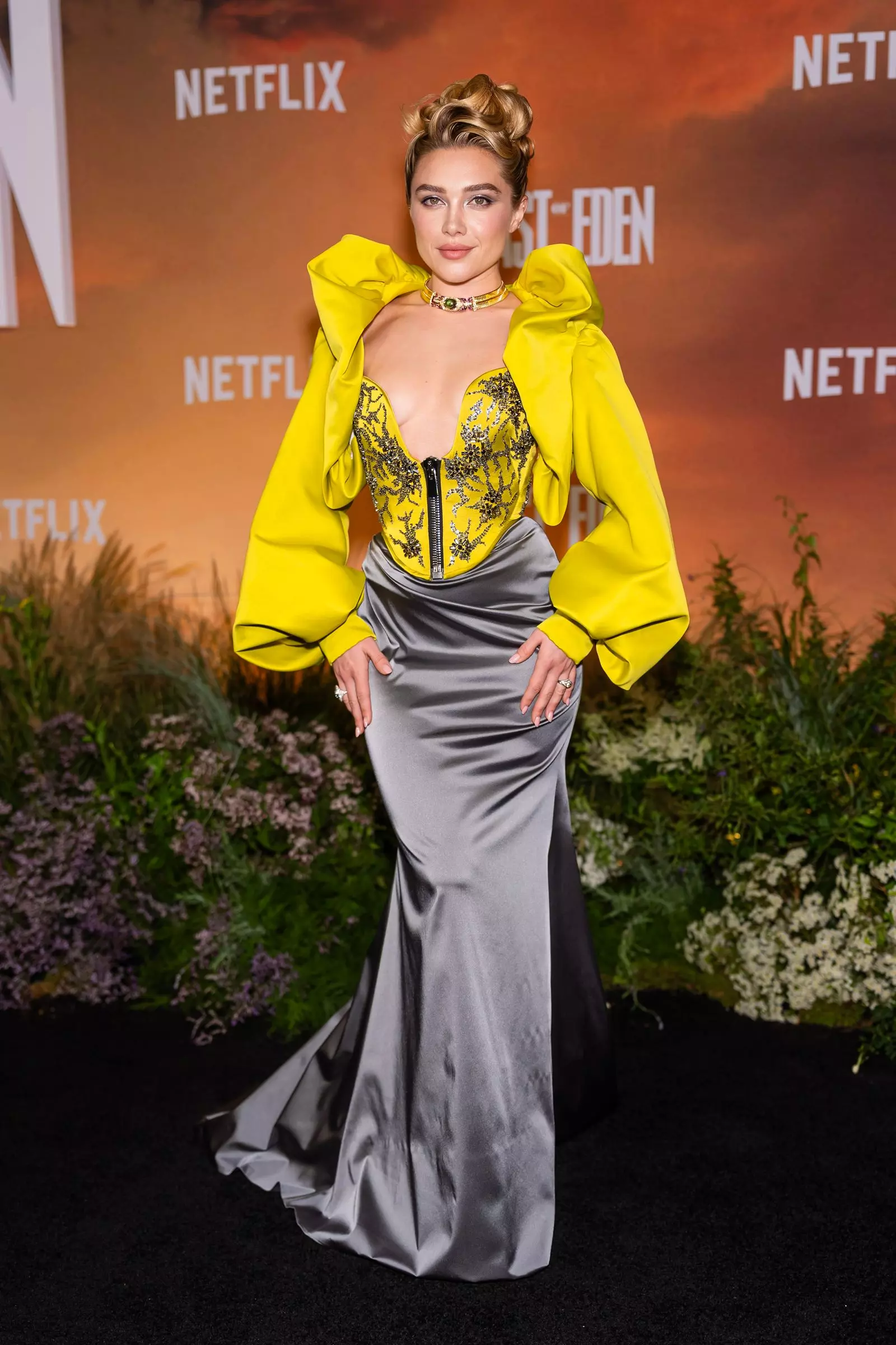 Florence Pugh Dazzles in Chartreuse at 'East of Eden' Premiere