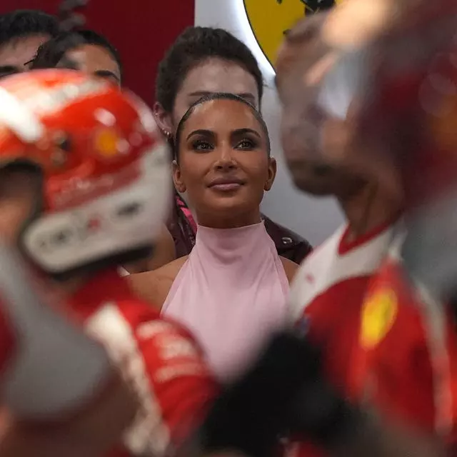 Kim Kardashian's Blush Pink Alaïa Gown at F1 Singapore Grand Prix