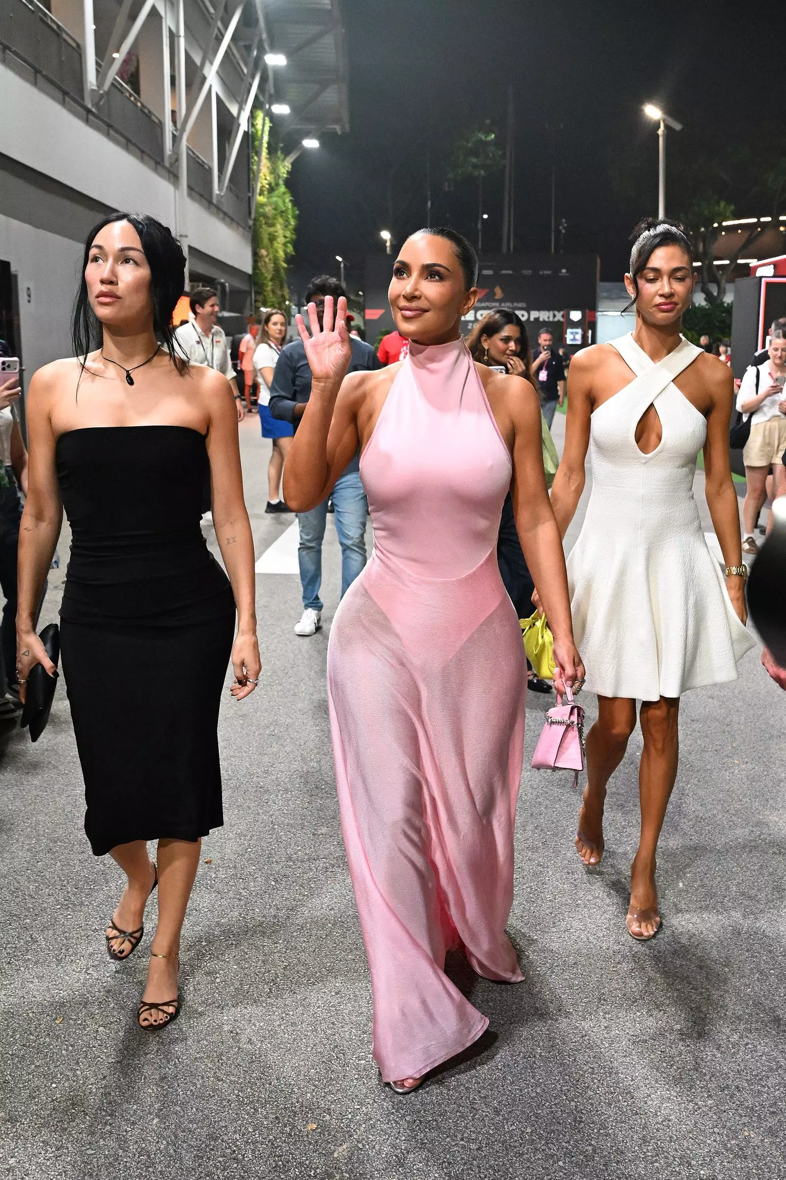 Kim Kardashian's Striking WAG Style at the Singapore Grand Prix