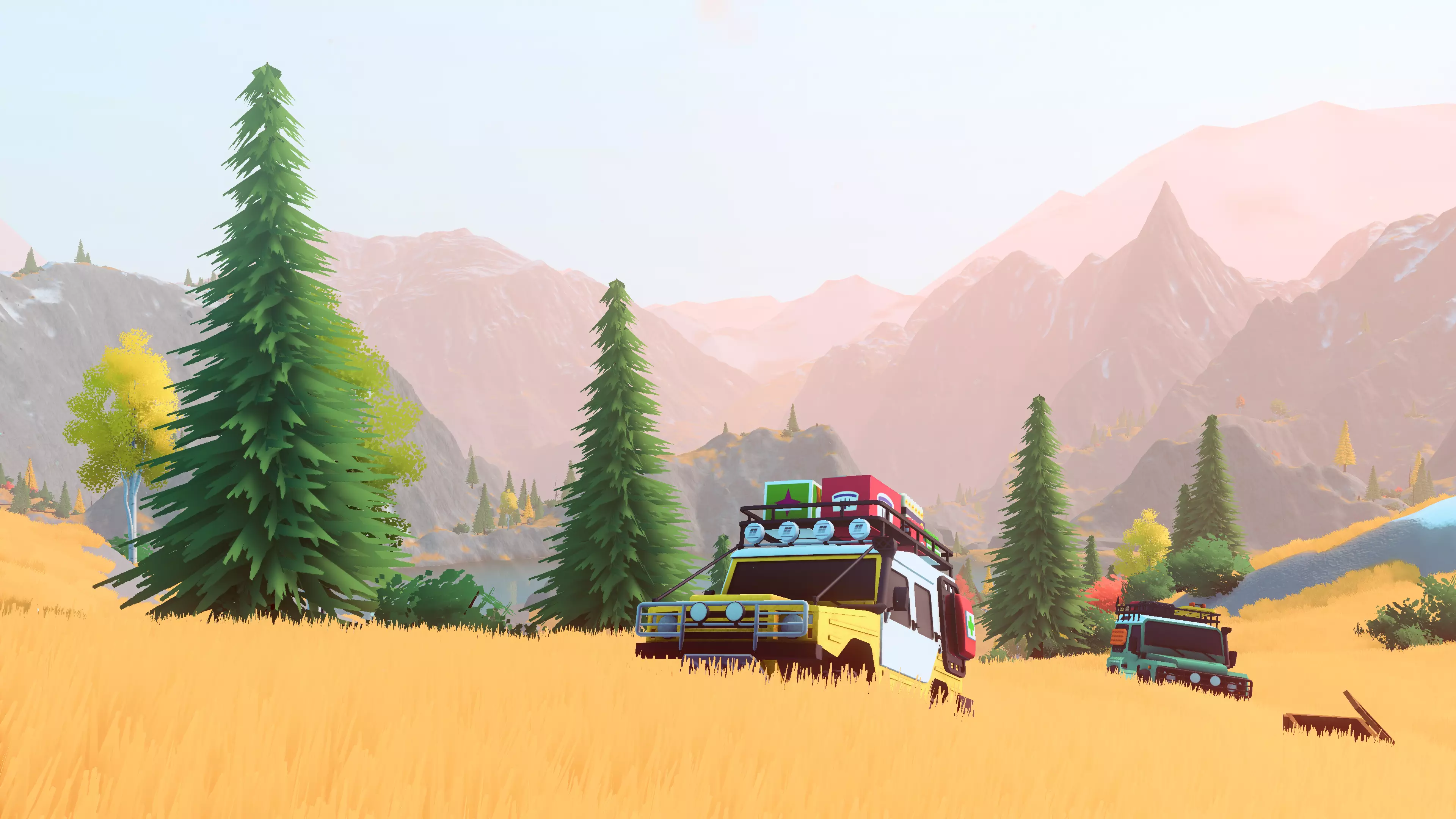 Over The Hill: A Serene Off-Road Driving Experience