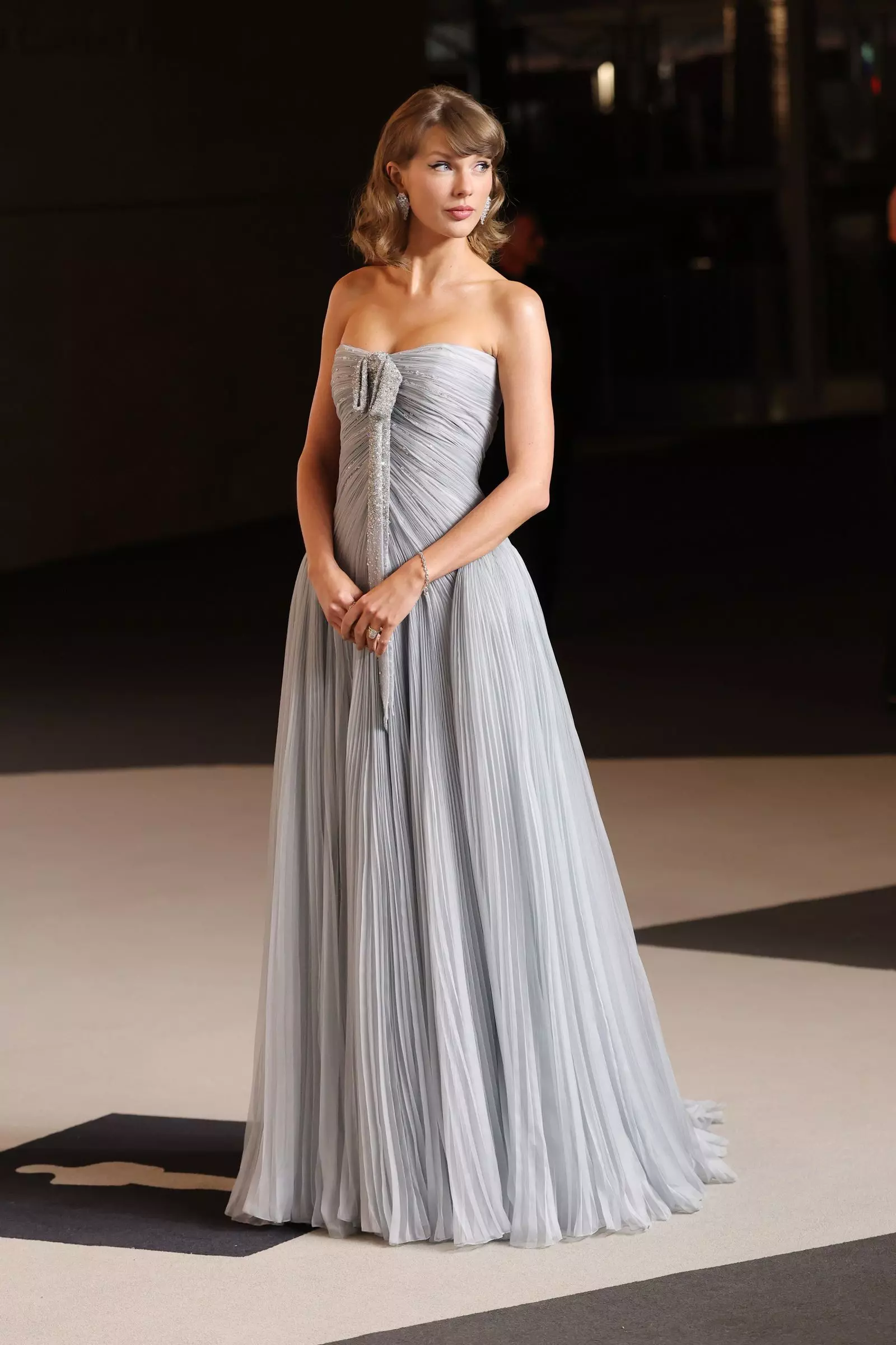 Taylor Swift Dazzles at Academy Museum Gala in Custom Dior