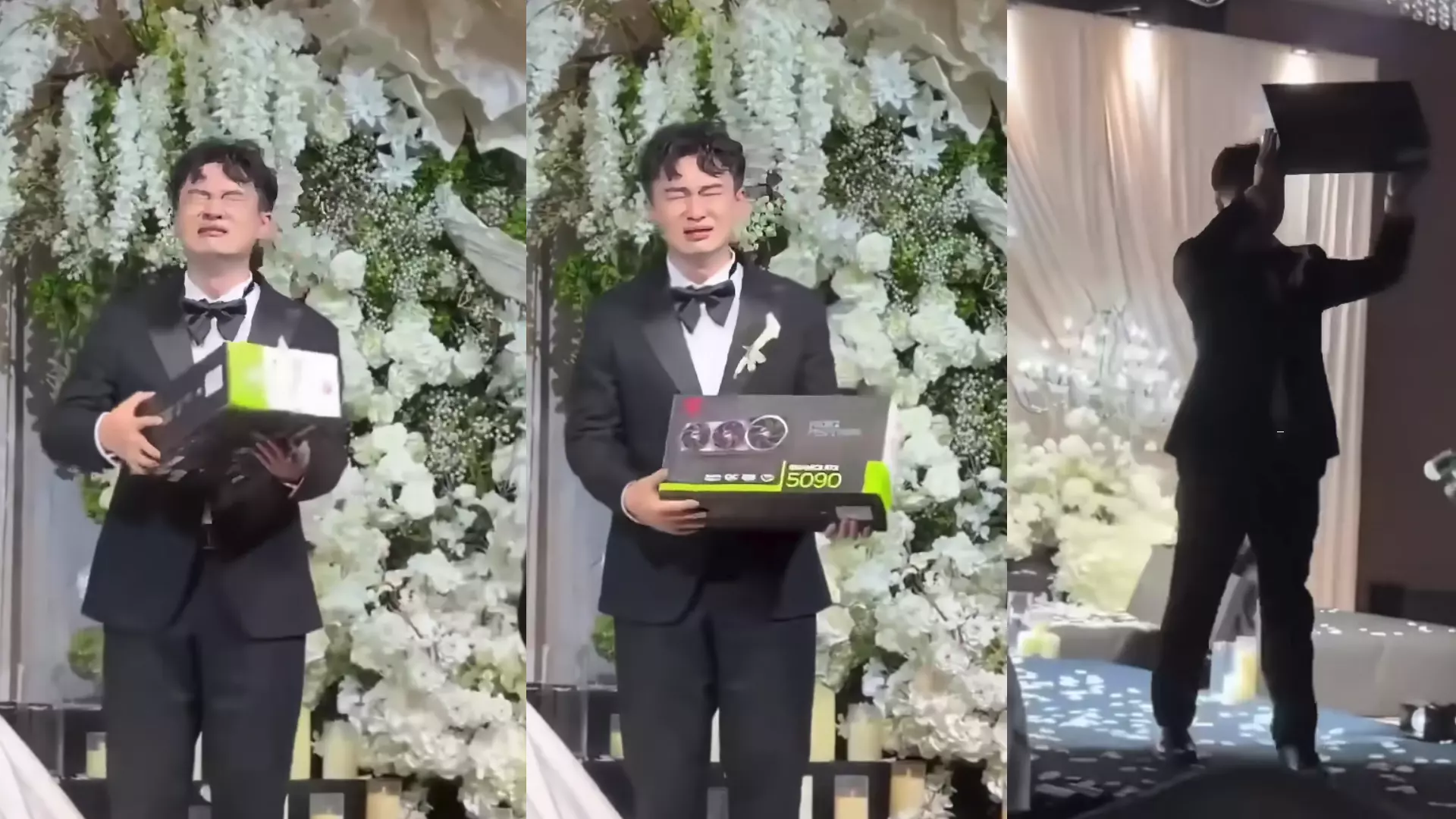 Man's Emotional Reaction to RTX 5090 Wedding Gift Goes Viral
